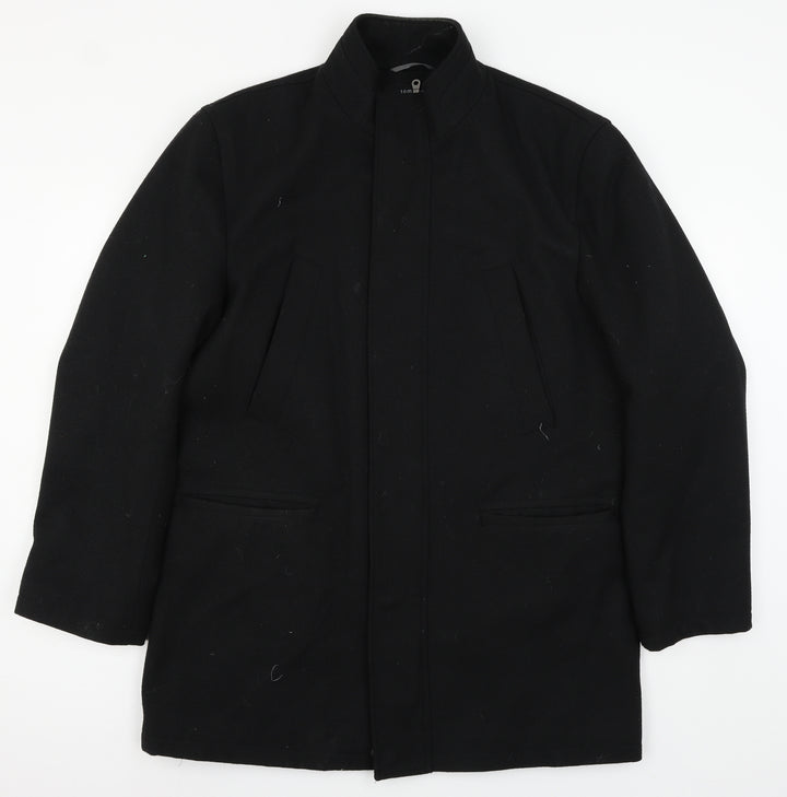 Tom English Womens Black   Pea Coat Coat Size L