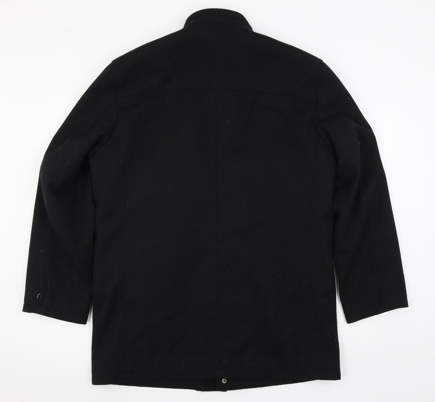 Tom English Womens Black   Pea Coat Coat Size L