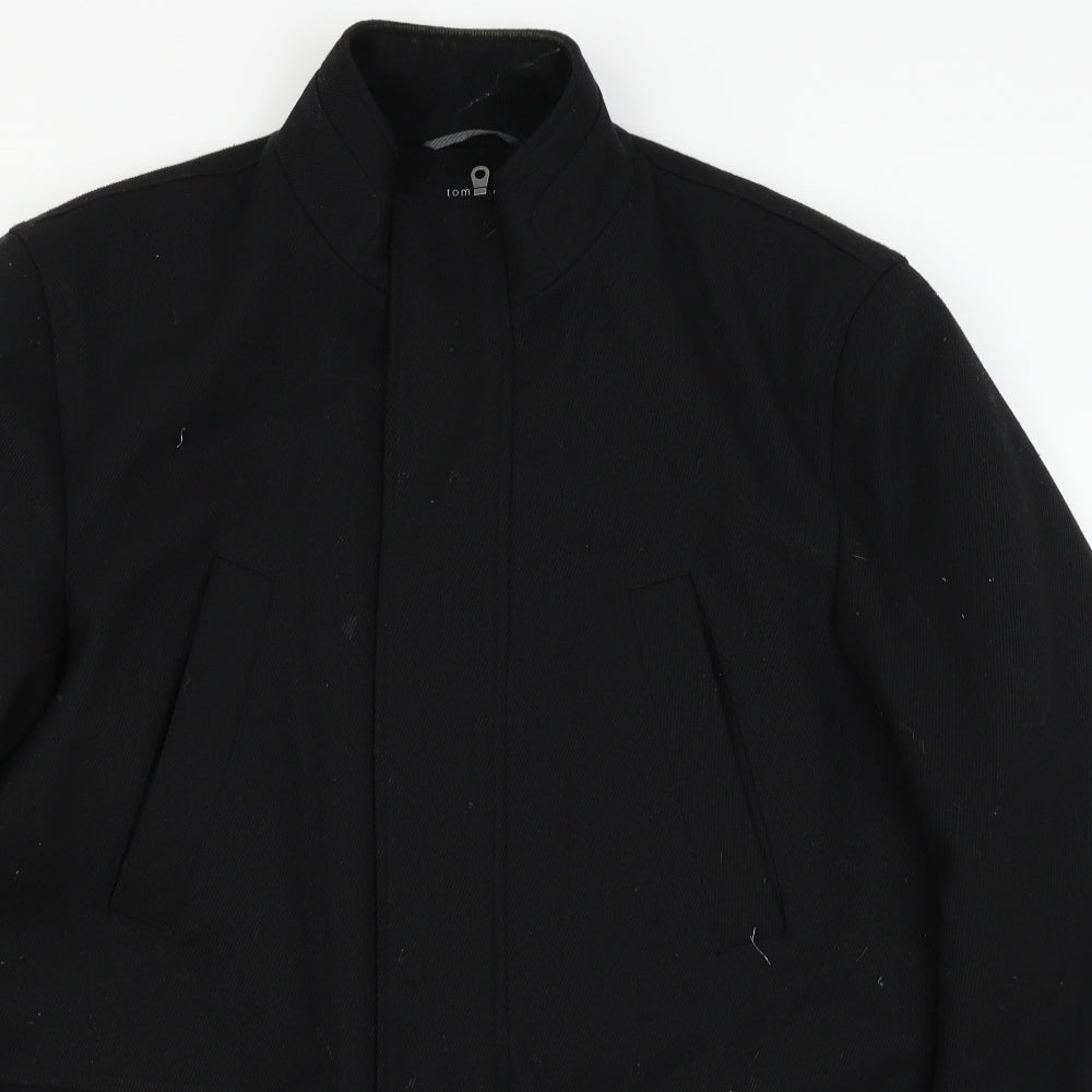 Tom English Womens Black   Pea Coat Coat Size L