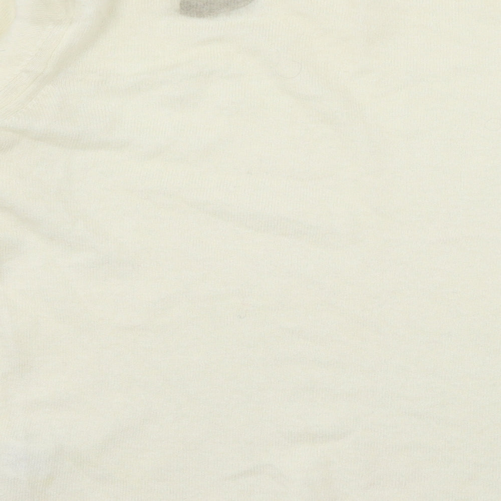 Bartolini Womens White  Knit Pullover Jumper Size L