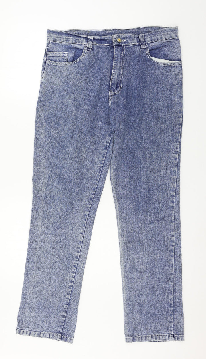 Britios Womens Blue  Denim Straight Jeans Size 36 in L29 in