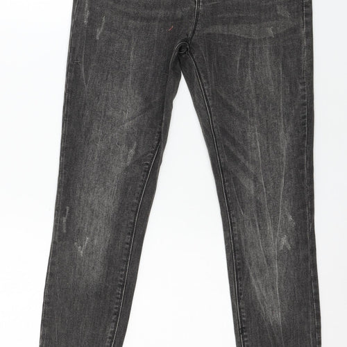 Denim & Co. Womens Grey  Denim Skinny Jeans Size 12 L27 in