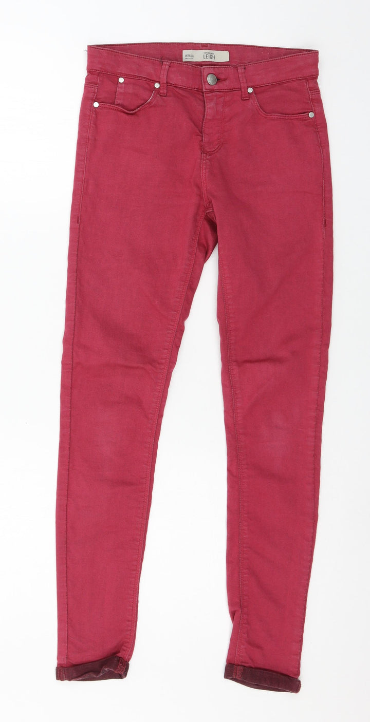Topshop Womens Pink Denim Skinny Jeans Size 26 in L30 in