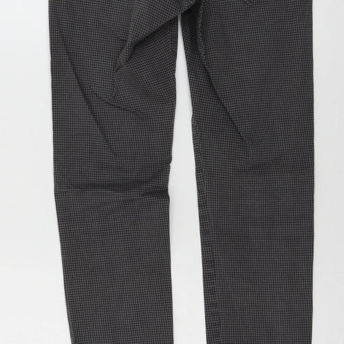 Springfield Womens Grey Check Denim Skinny Jeans Size S L28 in