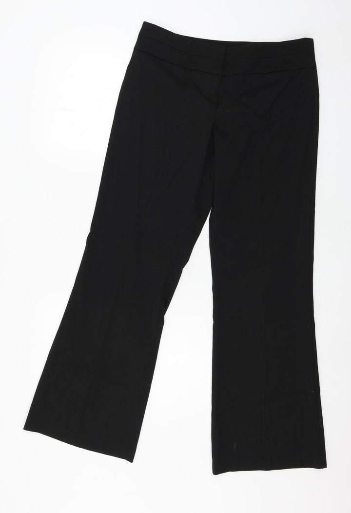 Warehouse Womens Black Trousers Size 12 L30 in
