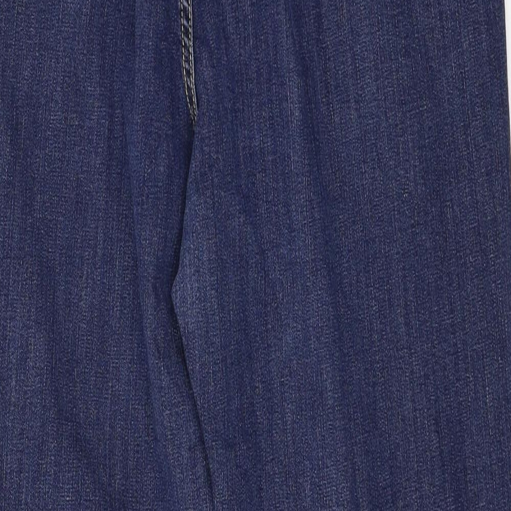 Marks and Spencer Womens Blue  Denim Straight Jeans Size 14 L27 in
