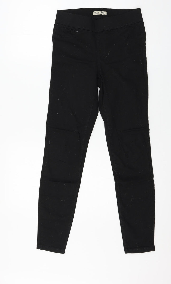 Denim & Co. Womens Black Denim Jegging Jeans Size 8 L28 in