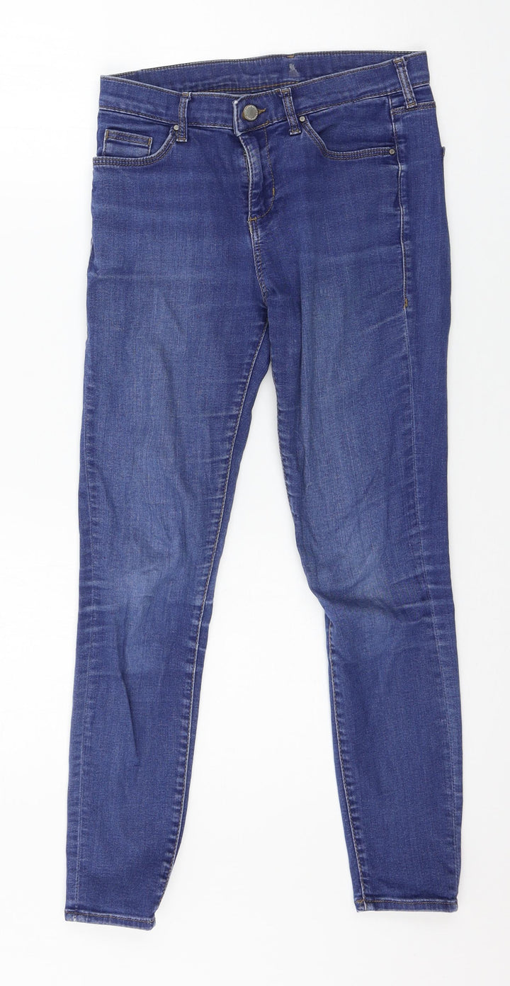 Topshop Womens Blue Denim Skinny Jeans Size 28 in L25 in