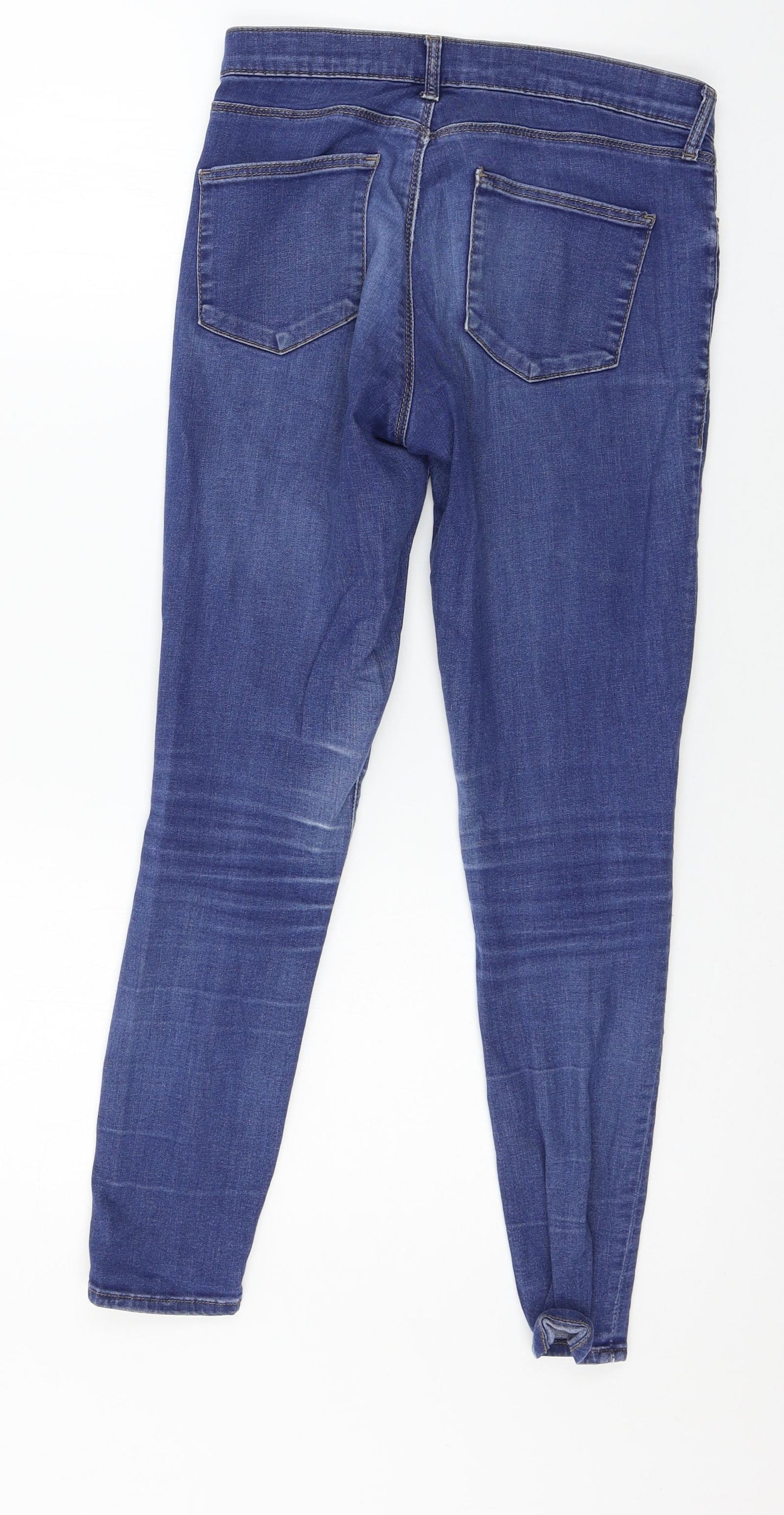 Topshop Womens Blue  Denim Skinny Jeans Size 28 in L25 in