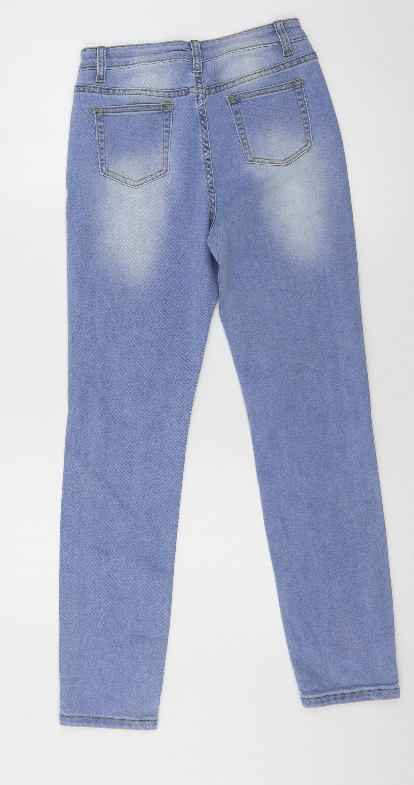 SheIn Womens Blue  Denim Skinny Jeans Size 10 L27 in