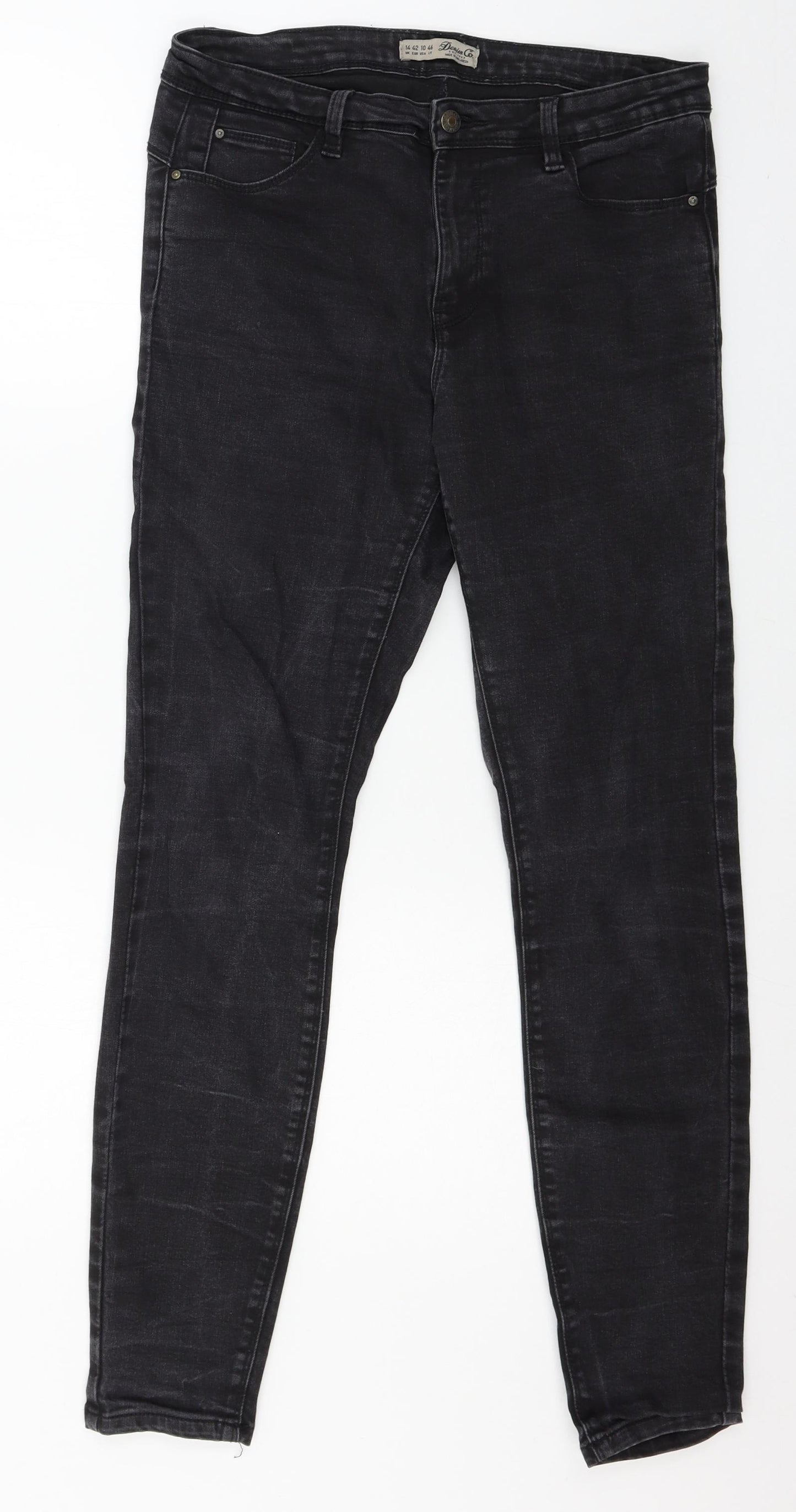 Denim & Co. Womens Grey  Denim Skinny Jeans Size 14 L29 in