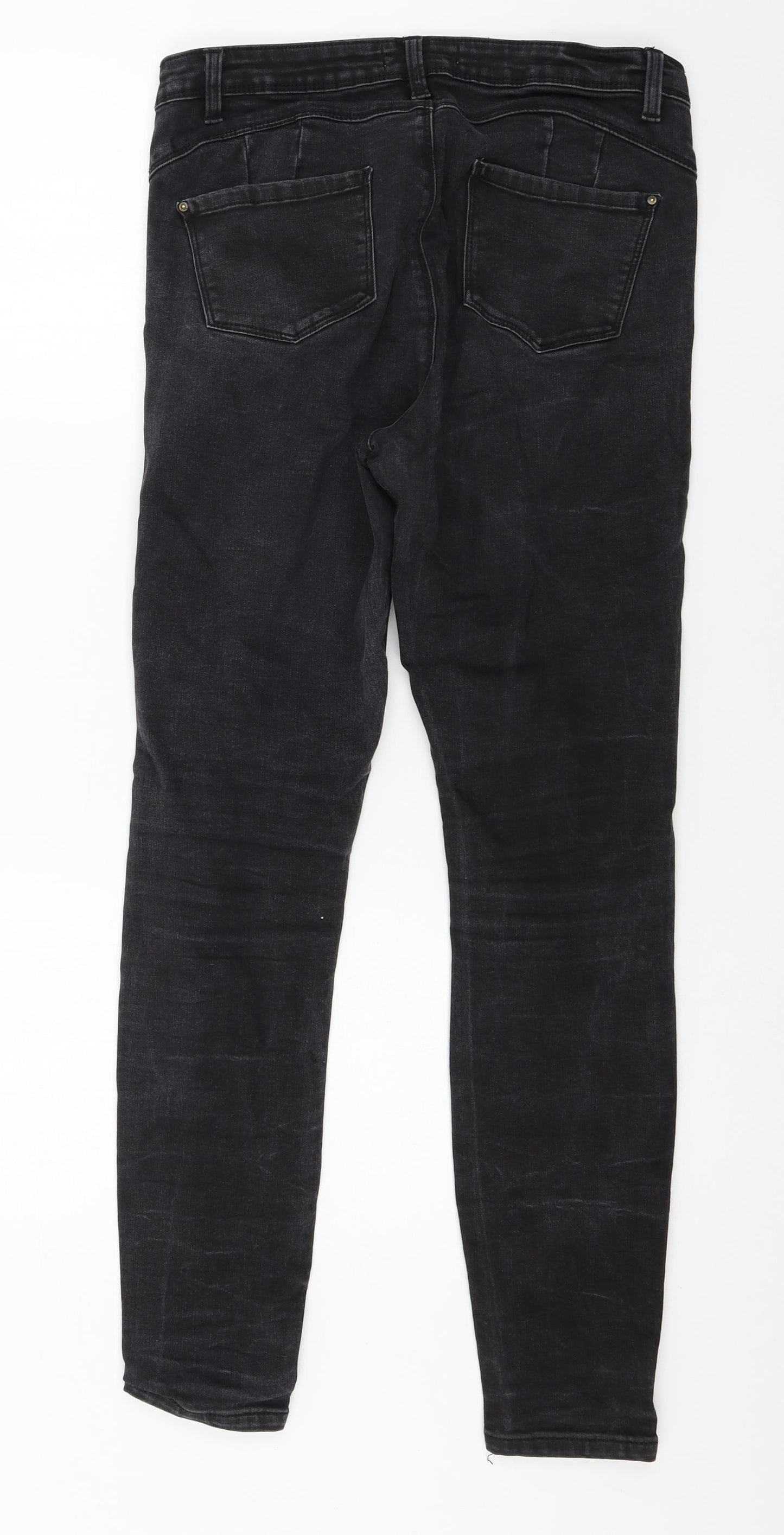 Denim & Co. Womens Grey  Denim Skinny Jeans Size 14 L29 in