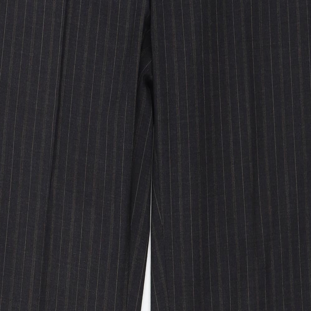 Rosner Womens Black Striped  Trousers  Size 12 L30 in