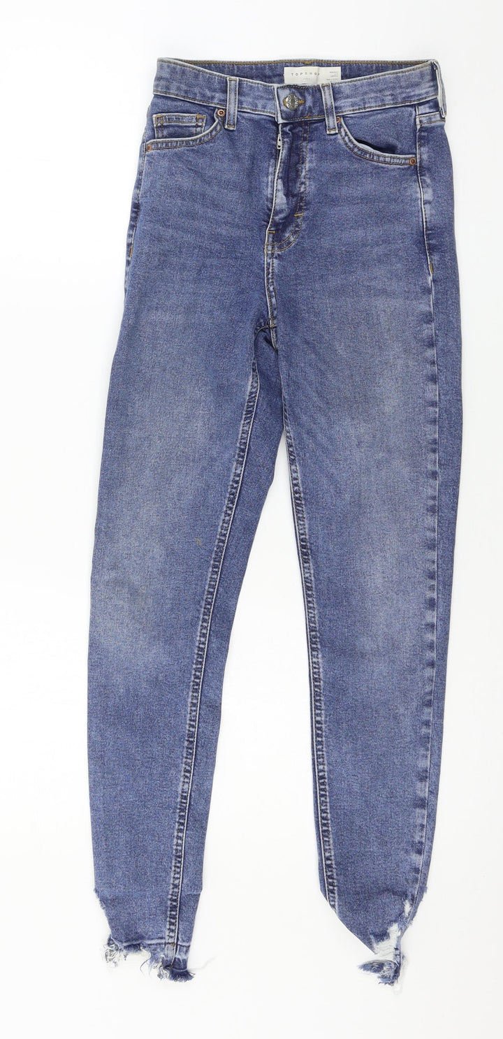 Topshop Womens Blue Denim Skinny Jeans Size 26 in L30 in