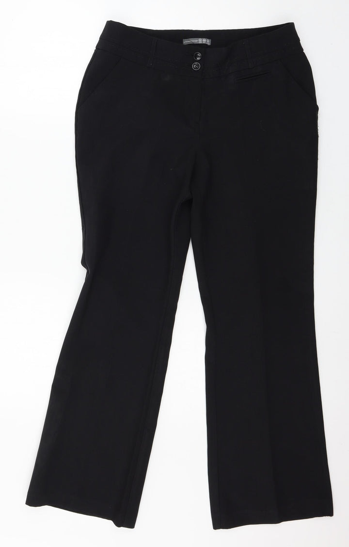 Atmosphere Womens Black Trousers Size 12 L28 in