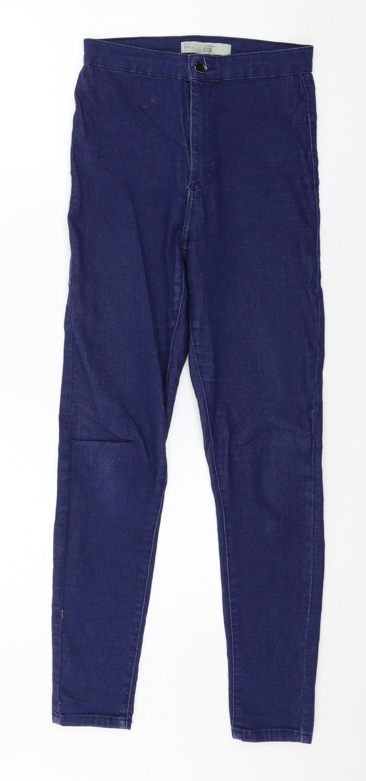 Topshop Womens Blue Denim Skinny Jeans Size 28 in L26 in