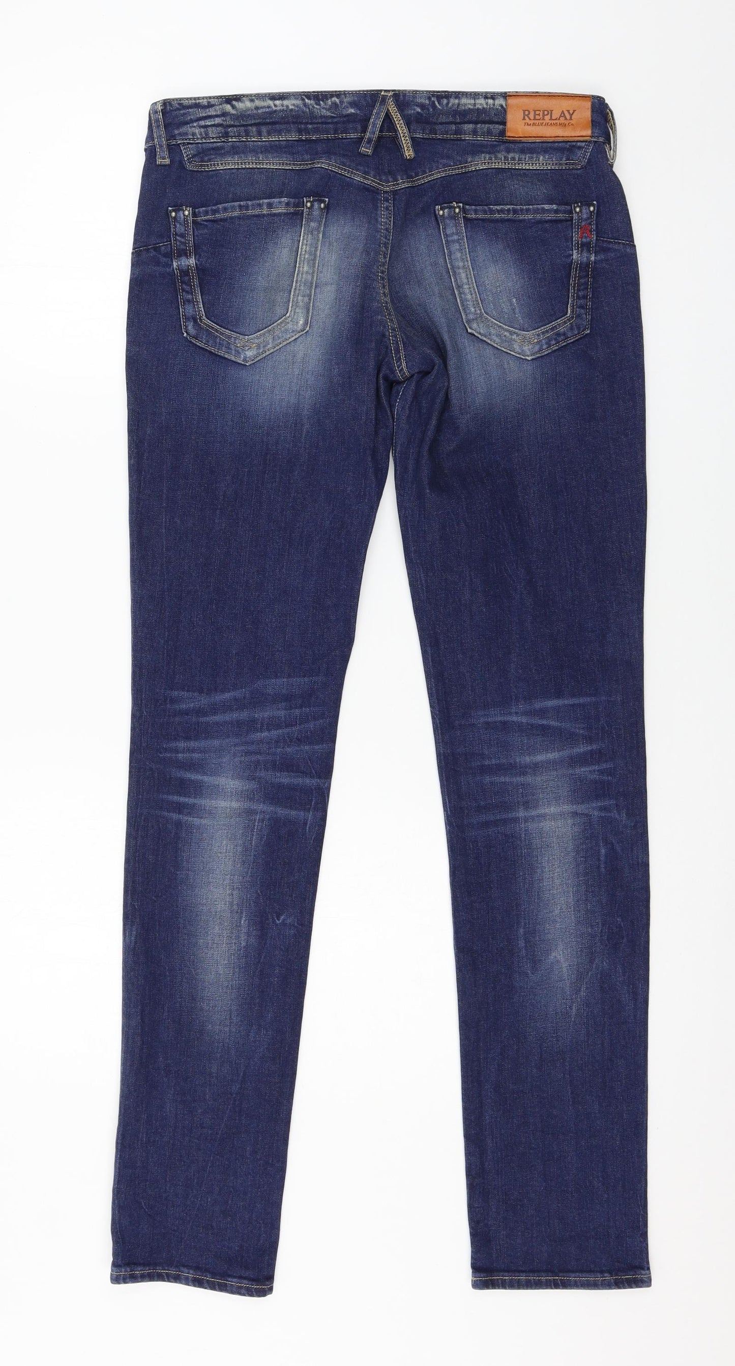 Replay Womens Blue  Denim Skinny Jeans Size 32 in L31 in