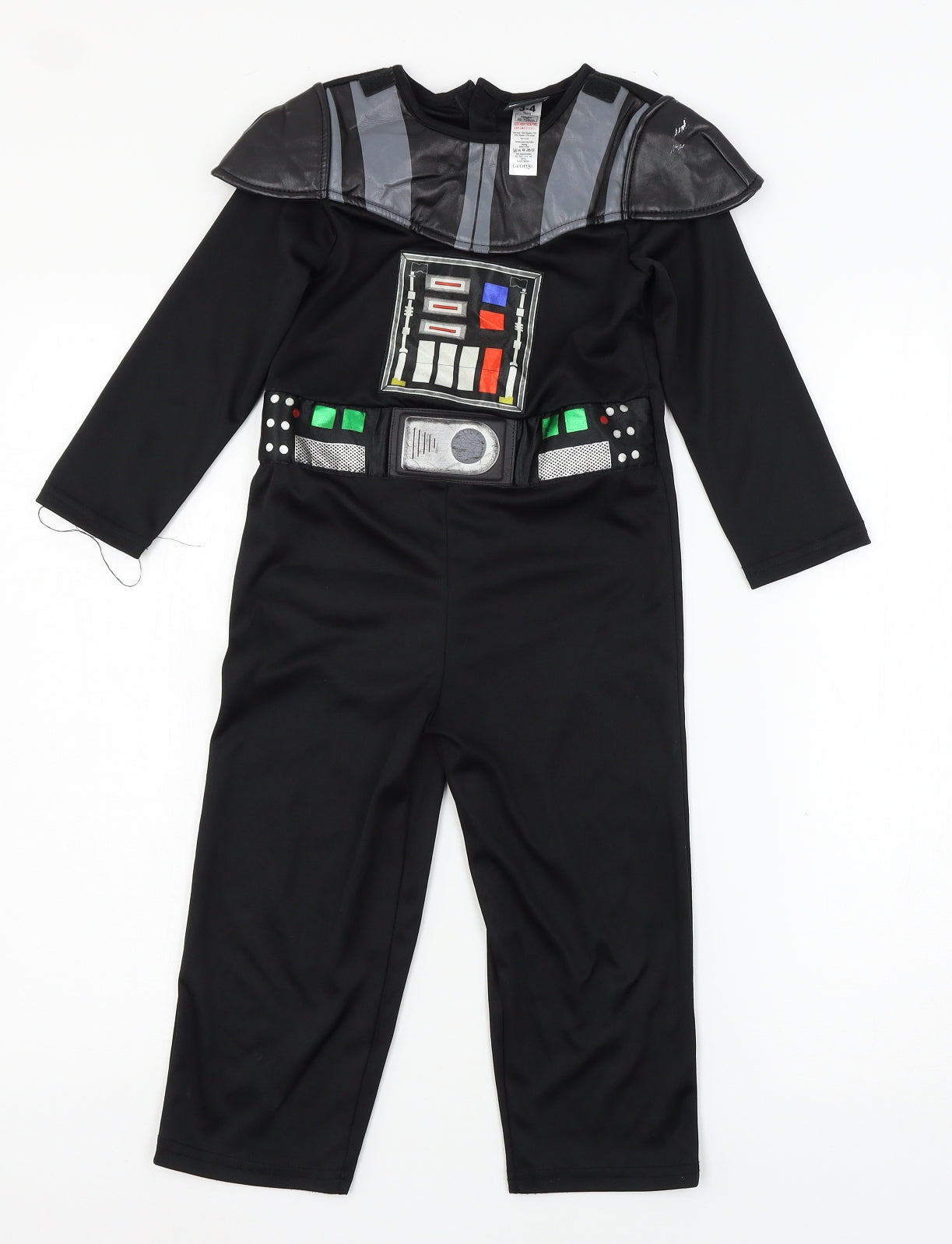 George Boys Black Geometric Jersey  One Piece Size 3-4 Years  - Darth Vader Star Wars