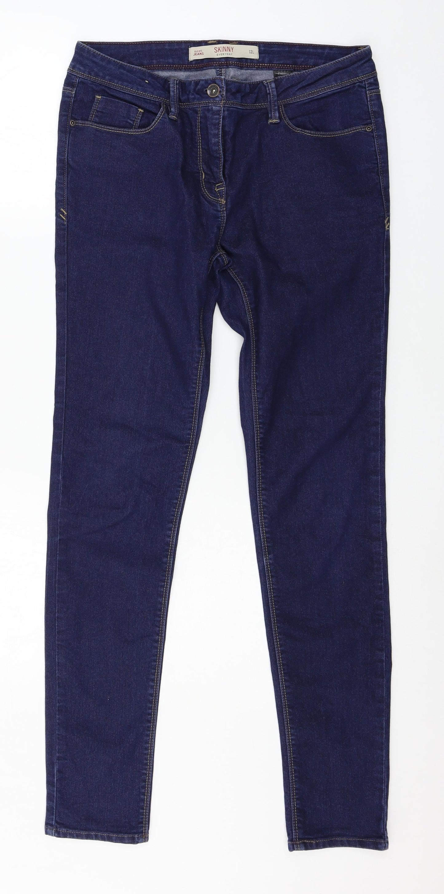 NEXT Womens Blue  Denim Skinny Jeans Size 12 L30 in