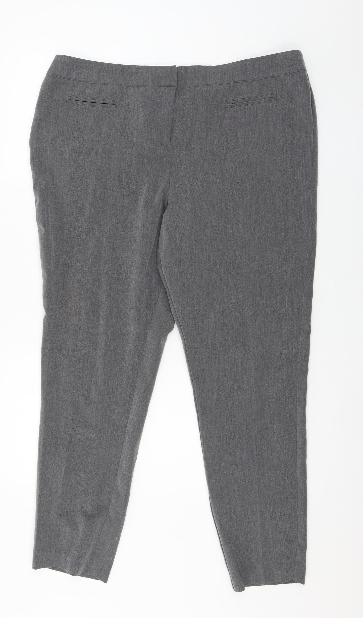 Mia Moda Womens Grey   Trousers  Size 20 L28 in