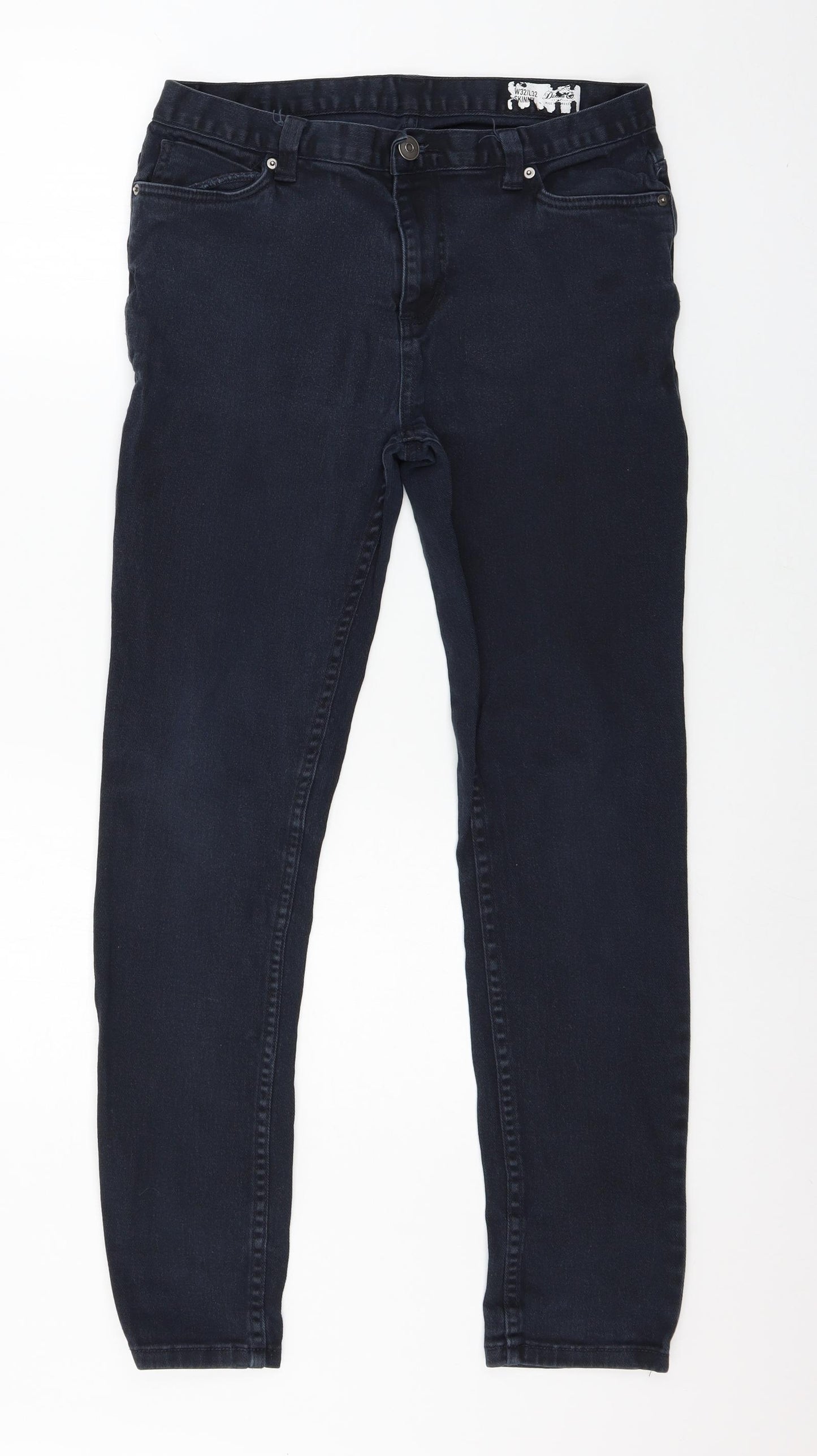 Denim & Co. Mens Blue  Denim Straight Jeans Size 32 in L32 in
