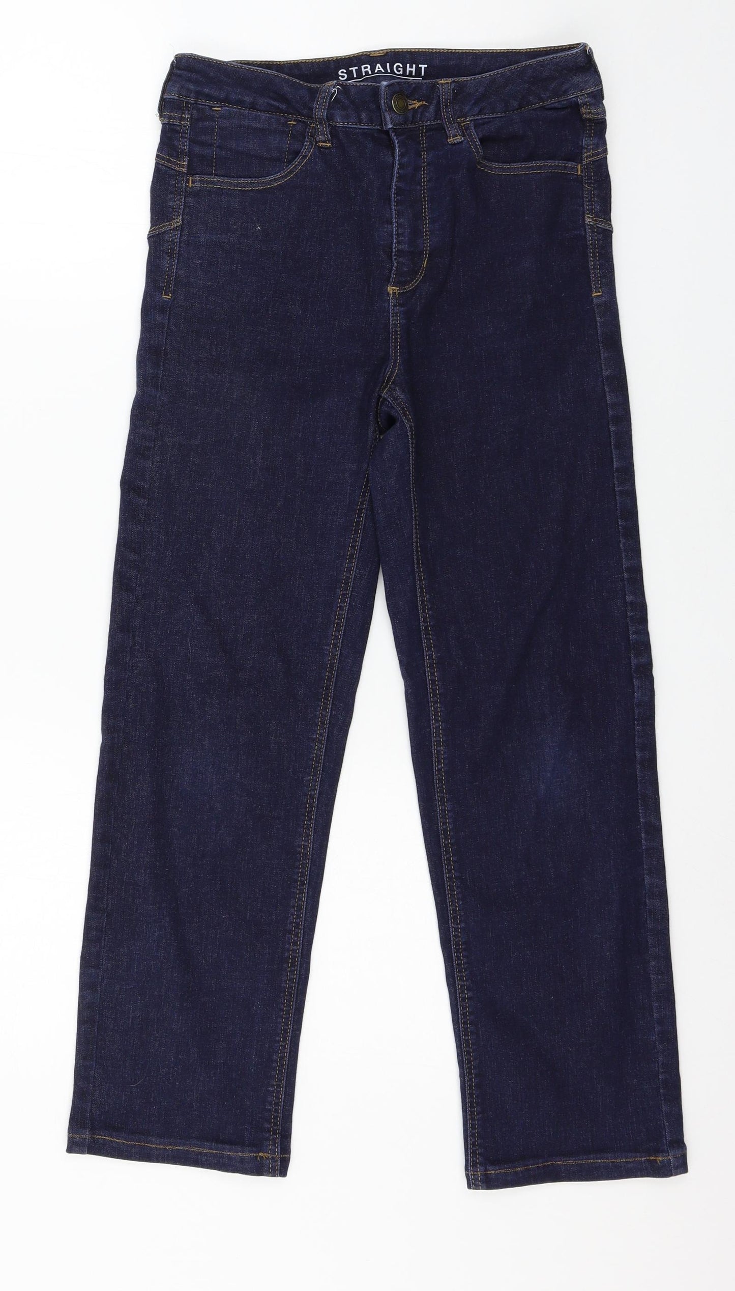 Preworn Womens Blue  Denim Straight Jeans Size 28 in L24 in