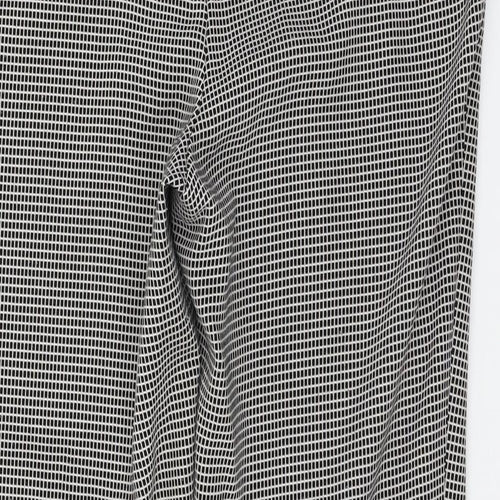Marks and Spencer Womens Black Check  Trousers  Size 14 L27 in