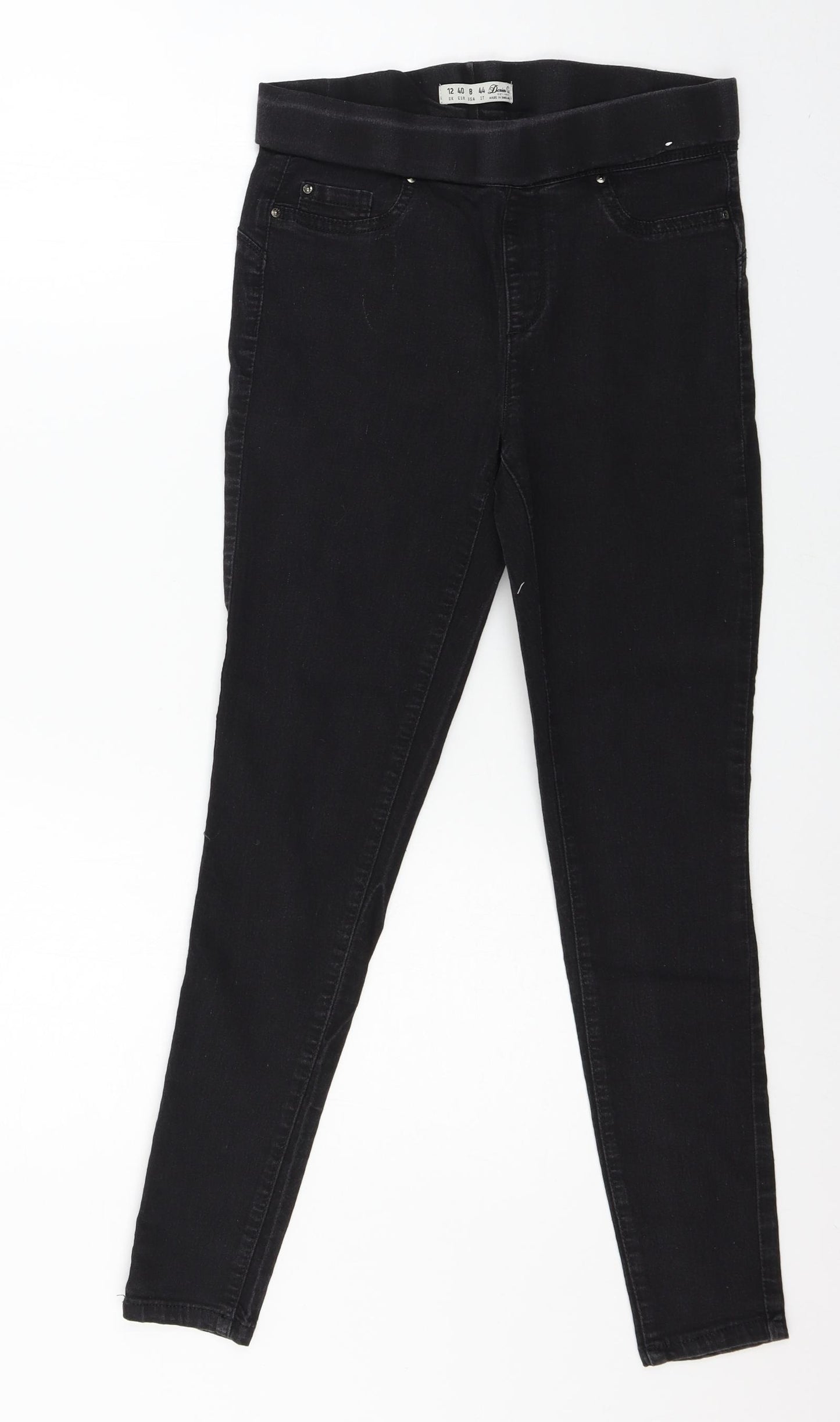 Denim & Co. Womens Grey  Denim Jegging Jeans Size 12 L27 in