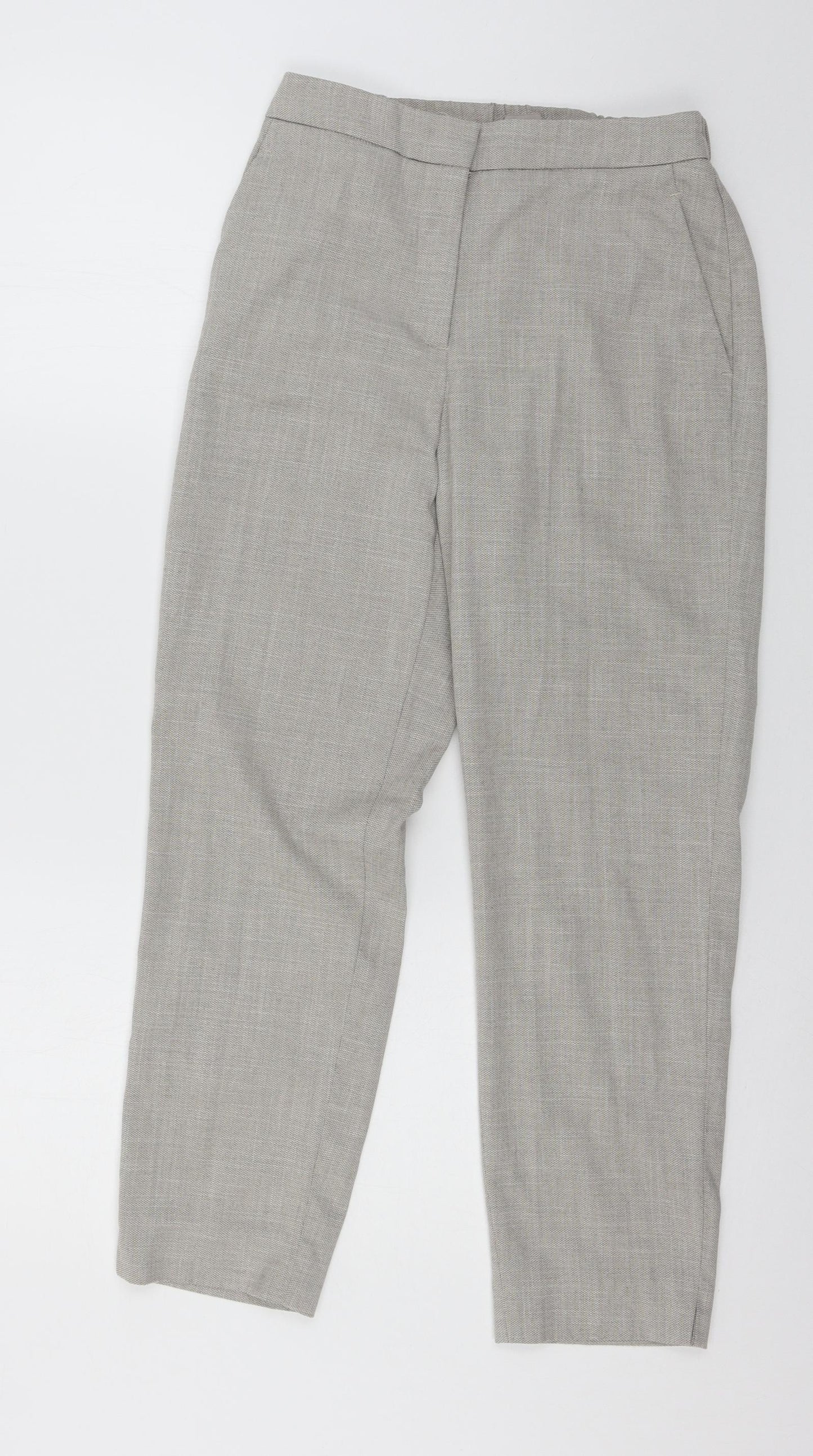 H&M Womens Grey   Trousers  Size 8 L25 in