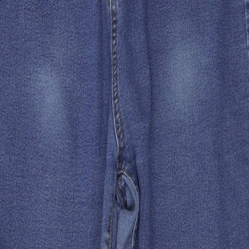 Boohoo Womens Blue  Denim Straight Jeans Size 18 L28 in