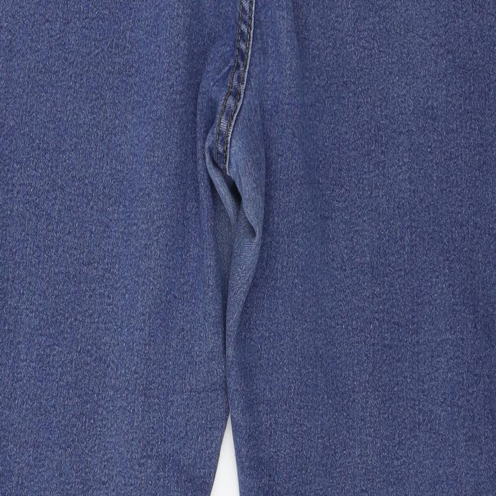 Boohoo Womens Blue  Denim Straight Jeans Size 18 L28 in