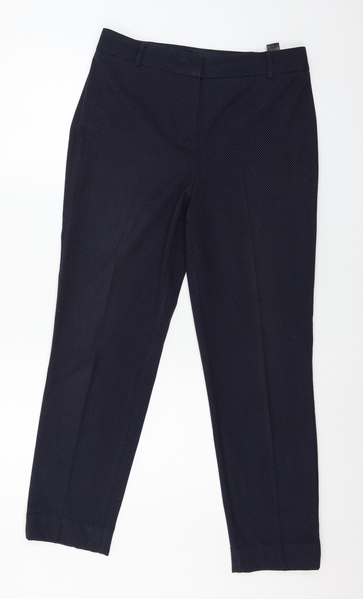 Marks and Spencer Womens Blue Polka Dot  Trousers  Size 10 L27 in
