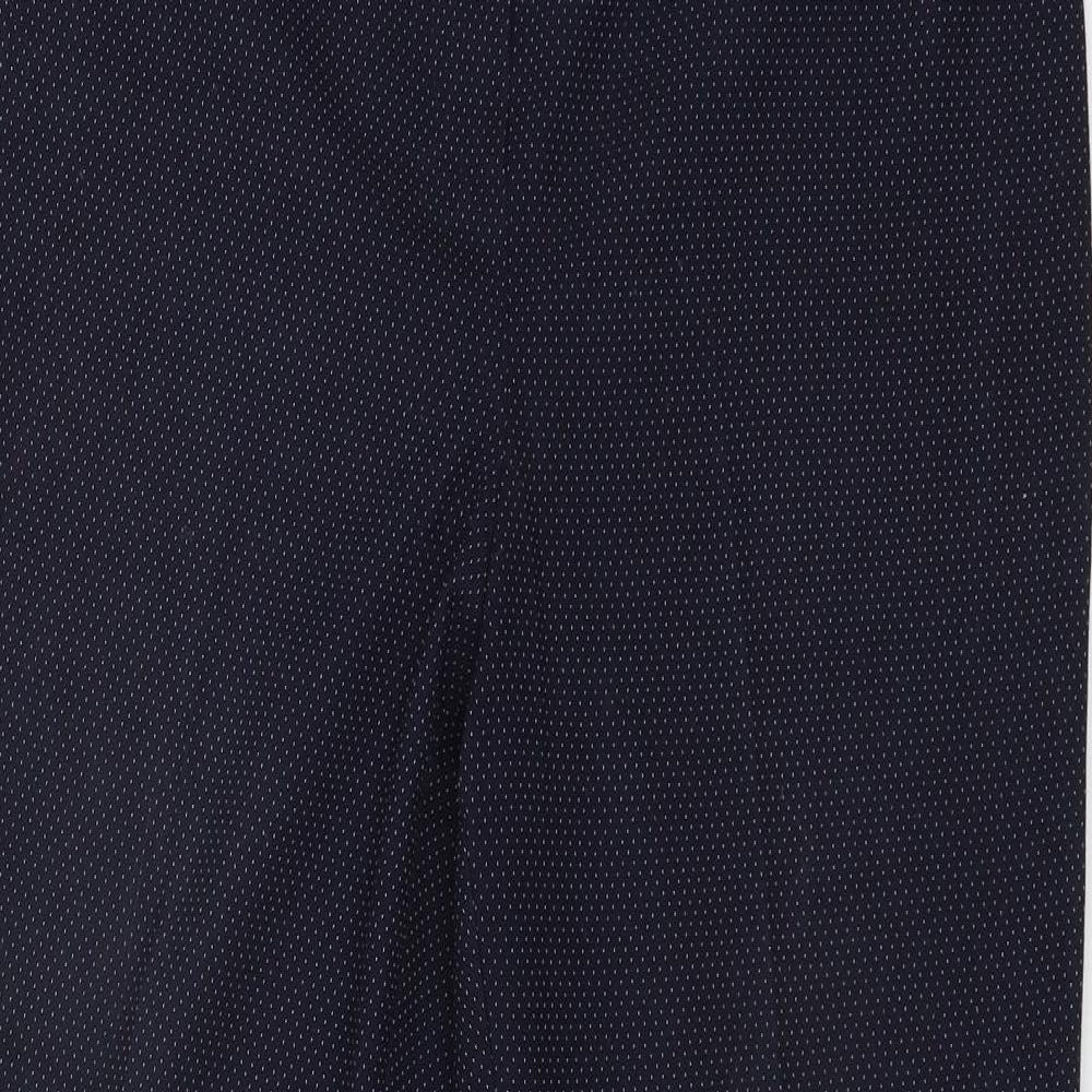 Marks and Spencer Womens Blue Polka Dot  Trousers  Size 10 L27 in