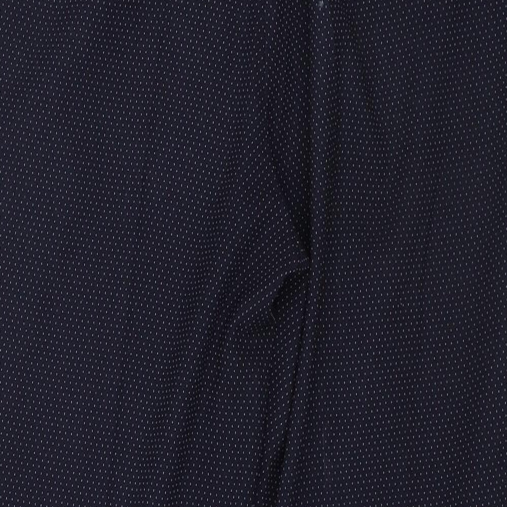 Marks and Spencer Womens Blue Polka Dot  Trousers  Size 10 L27 in