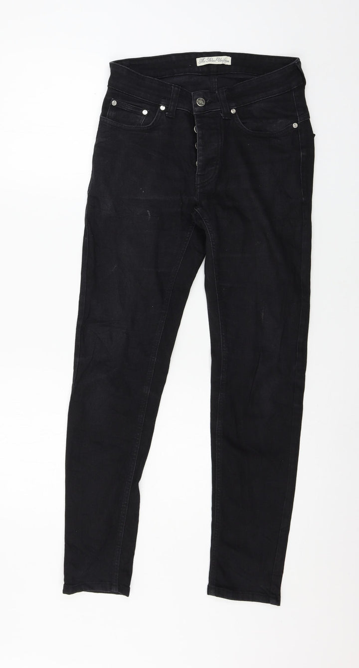 the blue uniform Womens Black  Denim Skinny Jeans Size 28 in L28 in
