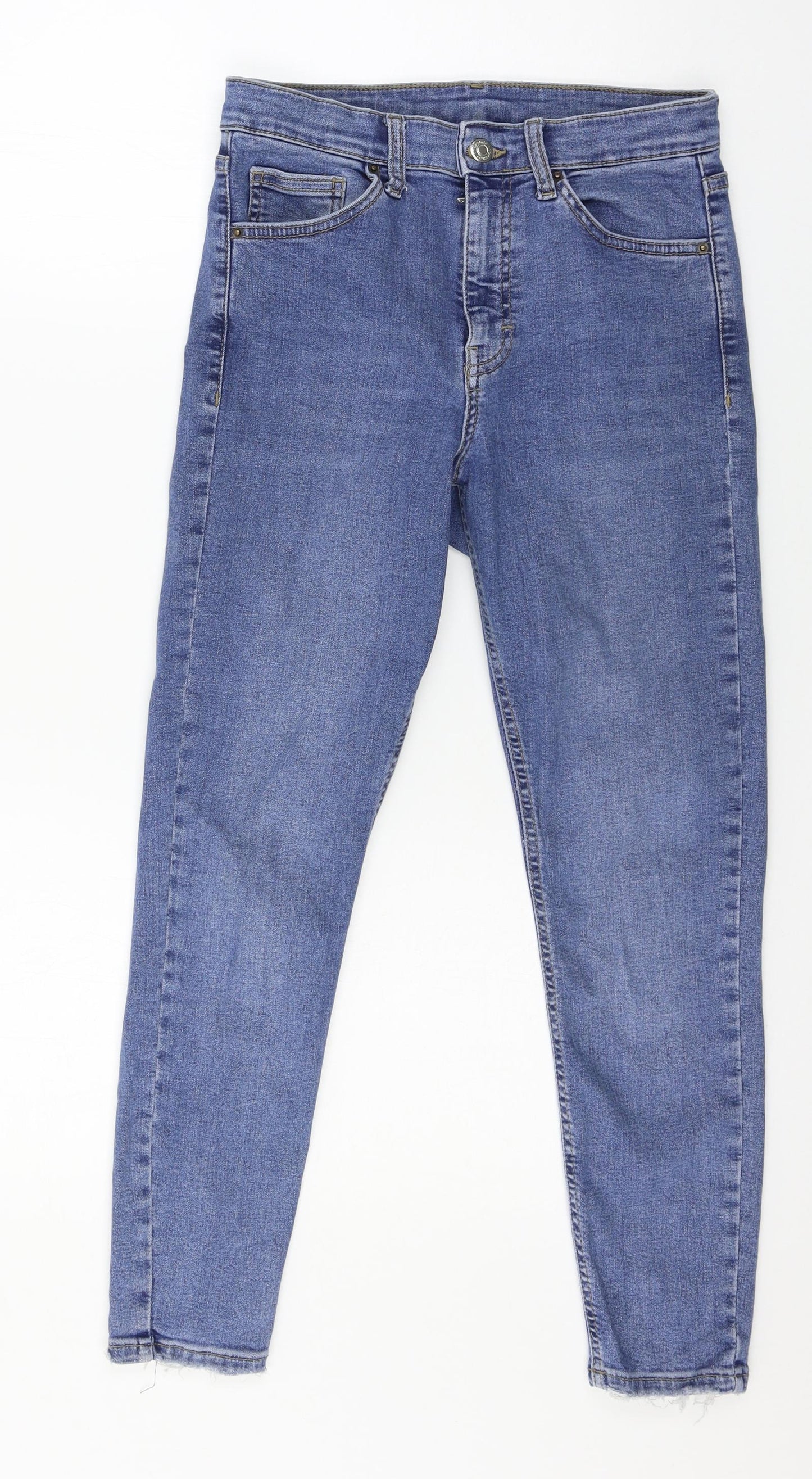 Topshop Womens Blue  Denim Skinny Jeans Size 28 in L25 in