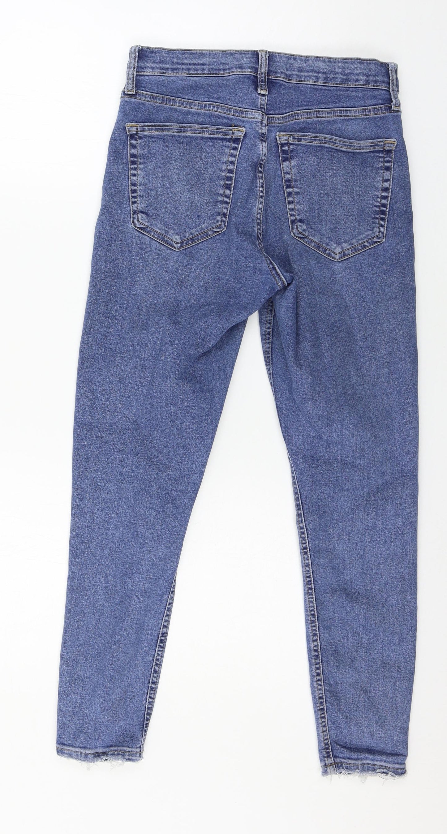 Topshop Womens Blue  Denim Skinny Jeans Size 28 in L25 in