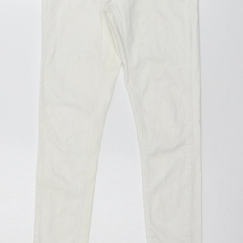 Topshop Womens White  Denim Skinny Jeans Size 26 L32 in