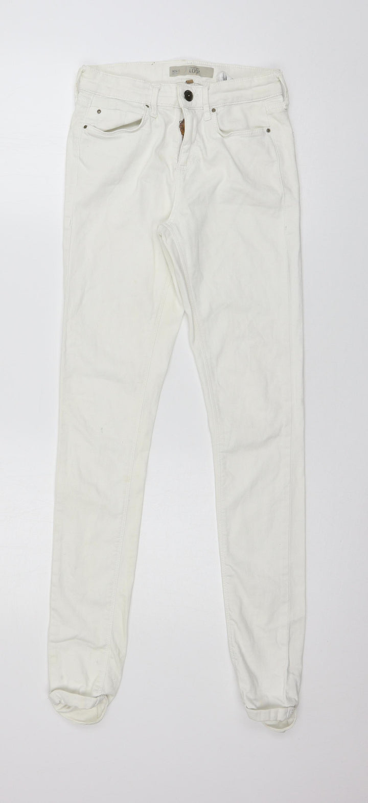 Topshop Womens White Denim Skinny Jeans Size 26 L32 in