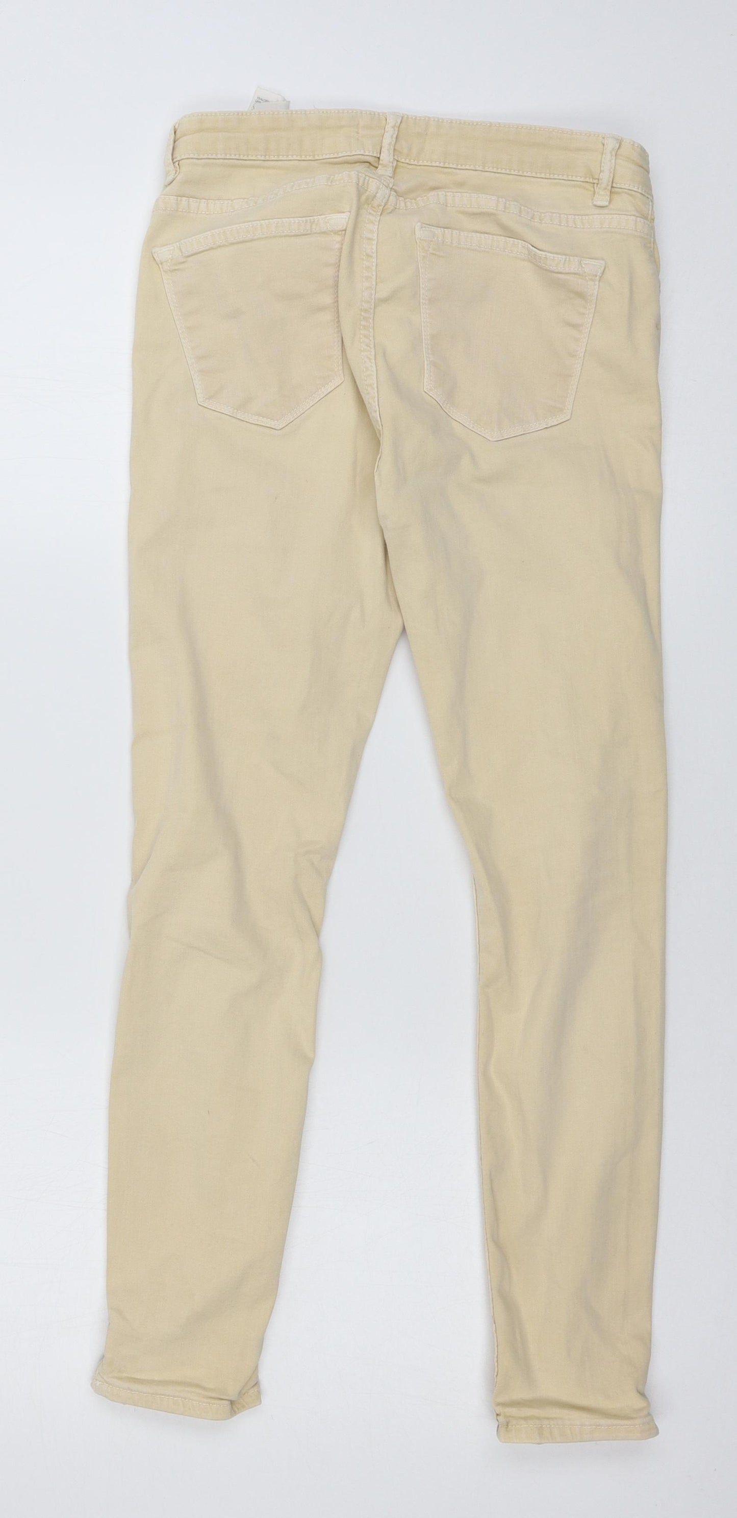 Zara Womens Orange  Denim Skinny Jeans Size 10 L26 in