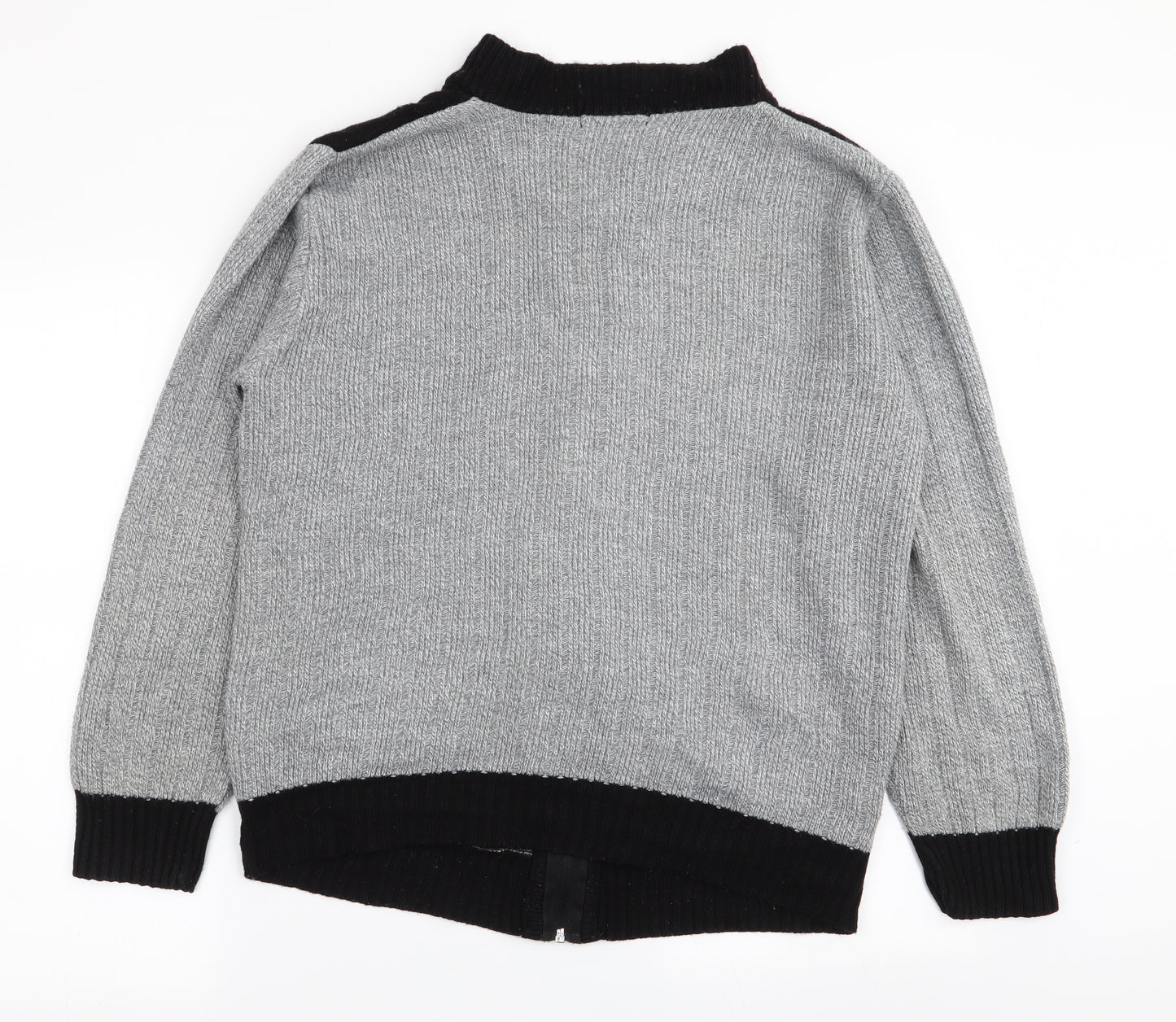 bellisimo Mens Multicoloured Geometric Rayon Cardigan Jumper Size M