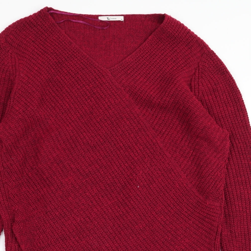 TU Womens Red   Pullover Jumper Size 20