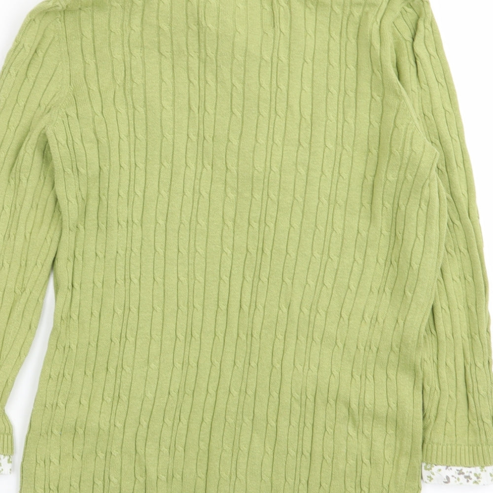 Maine Womens Green   Pullover Jumper Size 10  - shirt/jumper