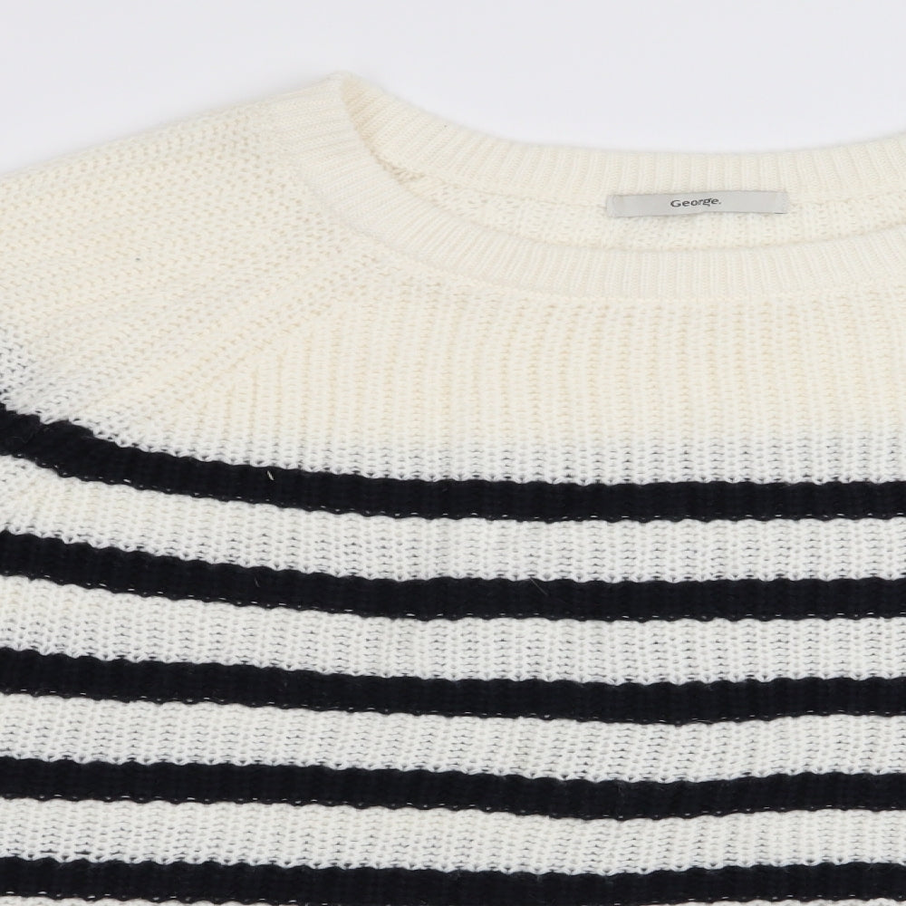 Asda George Womens Multicoloured Striped  Pullover Jumper Size 22