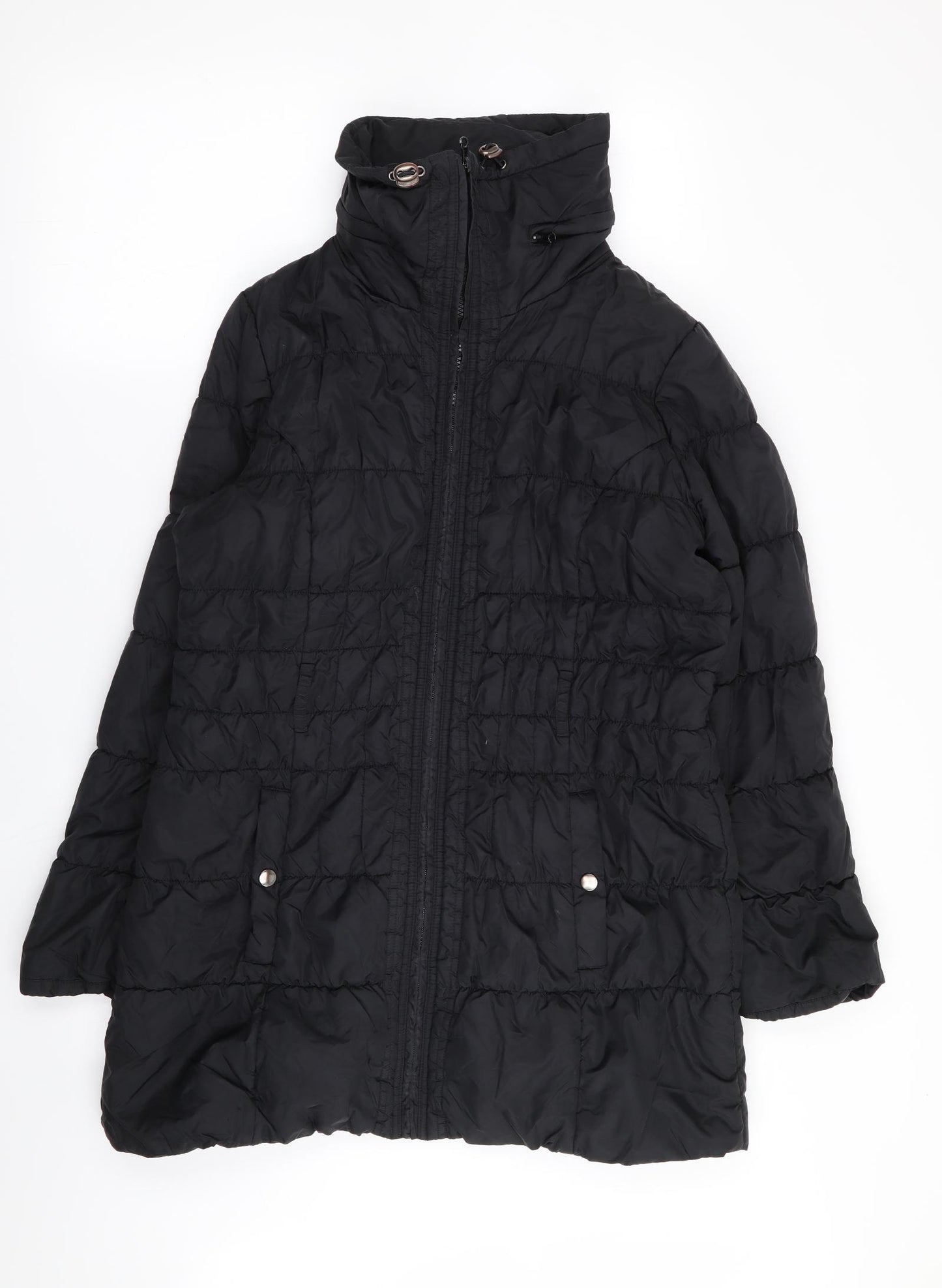 M&S Womens Black   Jacket Coat Size M
