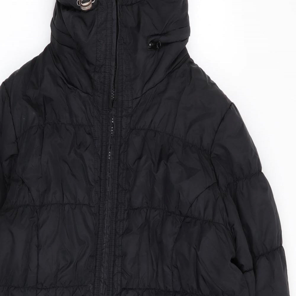 M&S Womens Black   Jacket Coat Size M