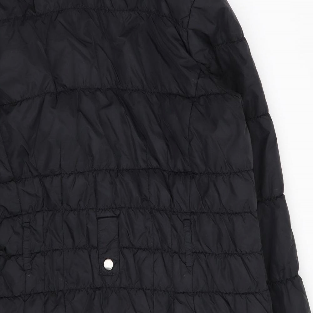 M&S Womens Black   Jacket Coat Size M