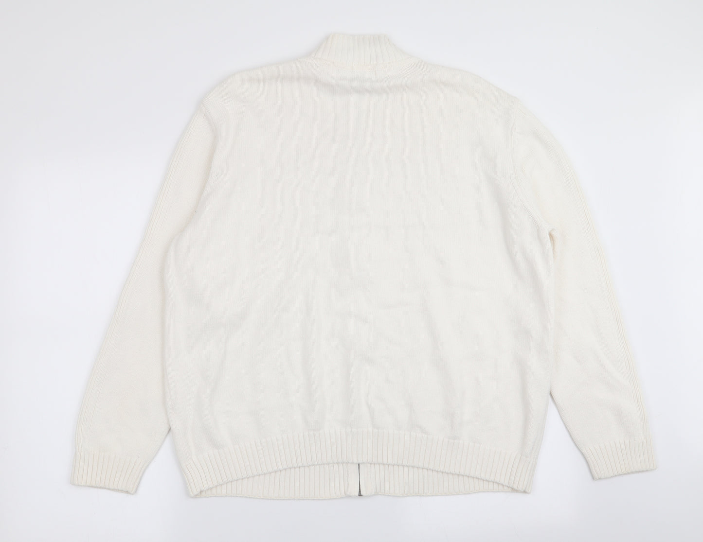 Jumper Womens White   Full Zip Jumper Size XL