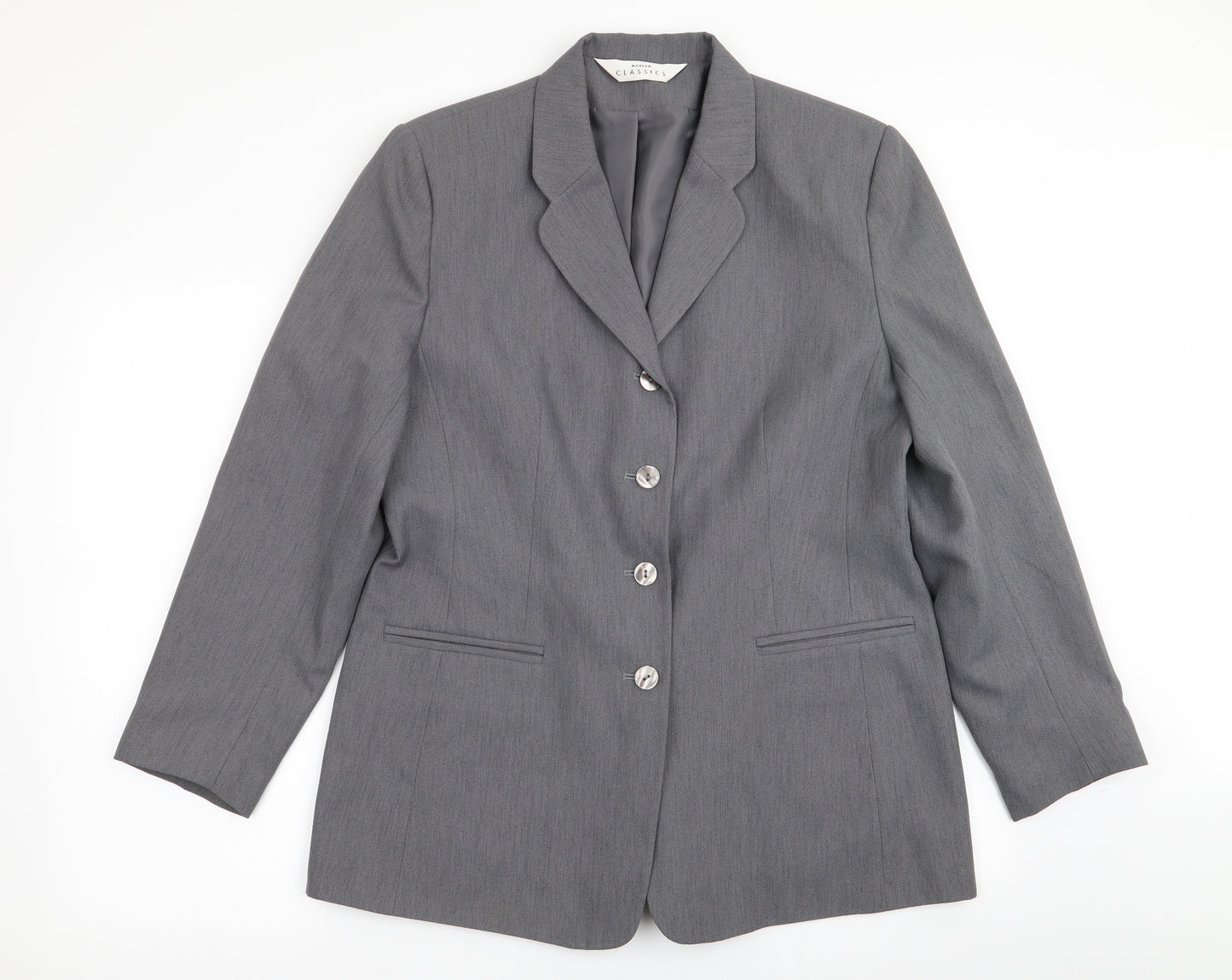Classic Womens Grey   Jacket Blazer Size 16