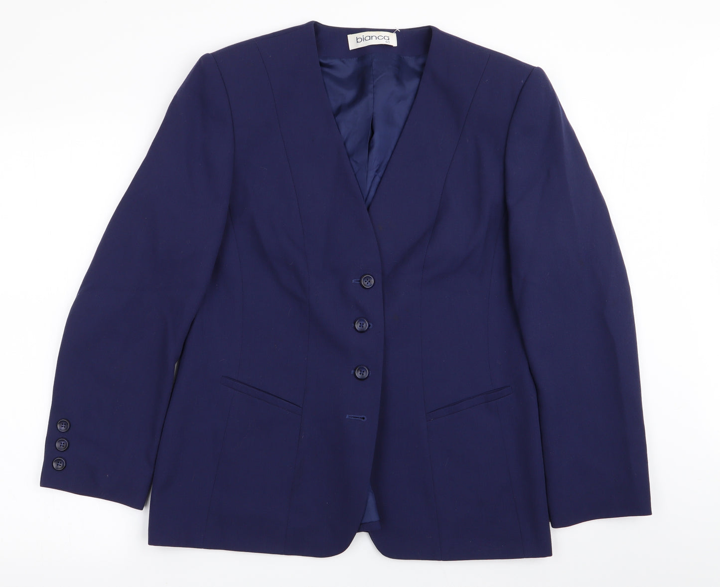 Bianca Womens Blue   Jacket Blazer Size 12